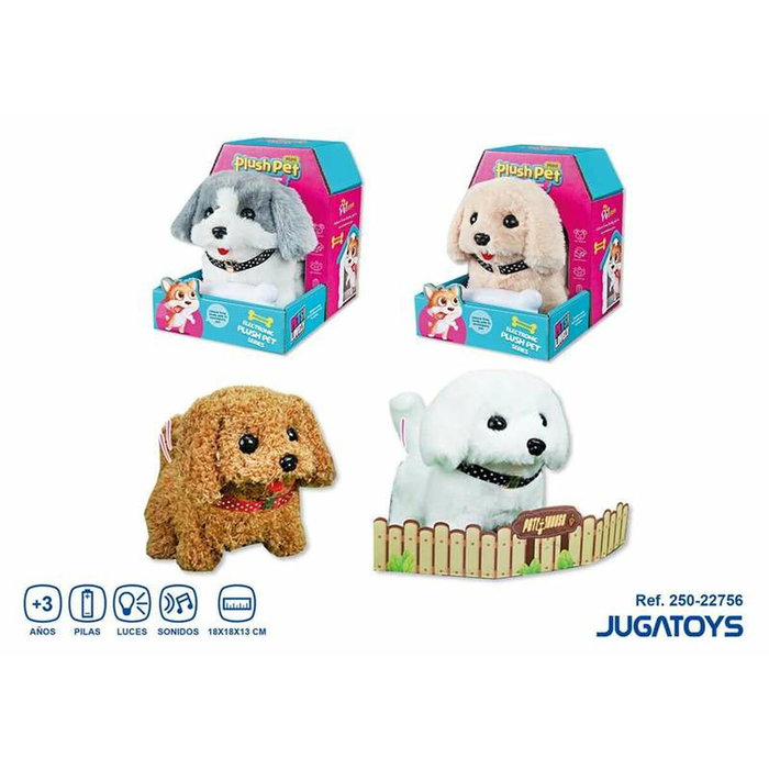 Jugatoys Peluche Perro que anda y ladra con hueso - Modelos surtidos Jugatoys Peluche Perro que anda y ladra con hueso - Modelos surtidos