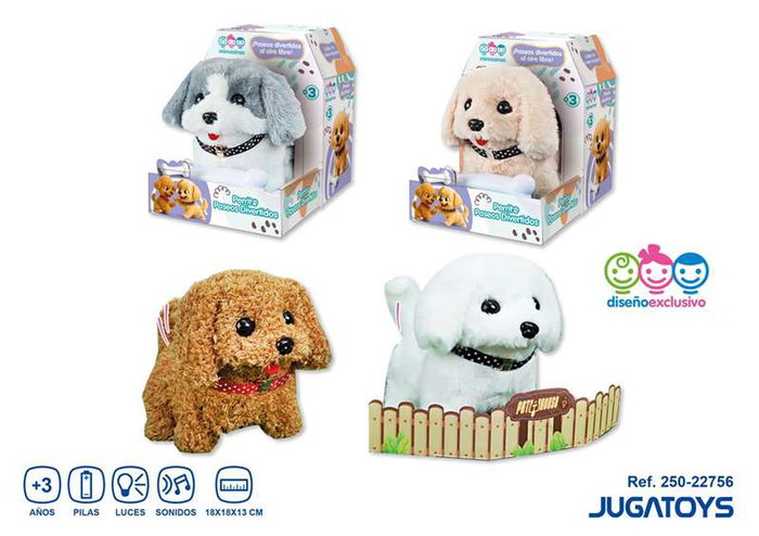 Jugatoys Peluche Perro que anda y ladra con hueso - Modelos surtidos Jugatoys Peluche Perro que anda y ladra con hueso - Modelos surtidos