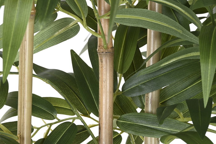 DKD Home Decor Planta de Bambú Verde con Pie de Madera