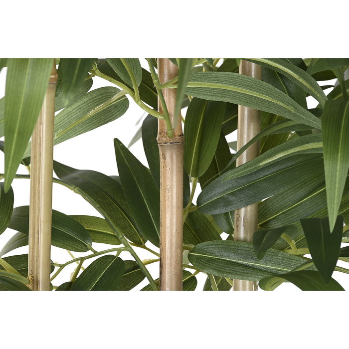 DKD Home Decor Planta de Bambú Verde con Pie de Madera