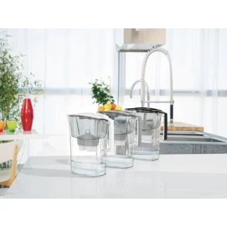 JARRA FILTRANTE LAICA PRIME LINE SPRING BLANCA J51-CA - CAPACIDAD 3L - INDICADOR MANUAL DESMONTABLE
