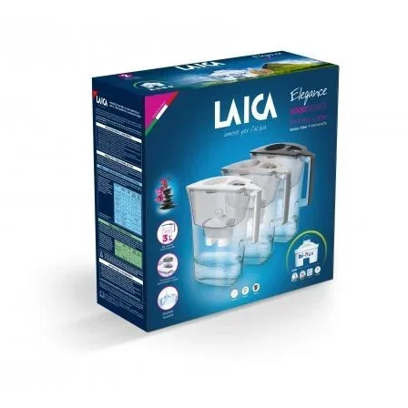 JARRA FILTRANTE LAICA PRIME LINE SPRING BLANCA J51-CA - CAPACIDAD 3L - INDICADOR MANUAL DESMONTABLE