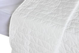 DKD Home Decor Colcha Cottage Blanco Roto 260 x 240 cm Poliester (2 Unidades)