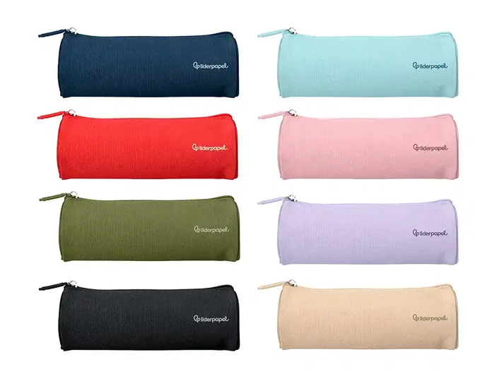 Liderpapel Estuche portatodo Classic cilíndrico ancho colores surtidos