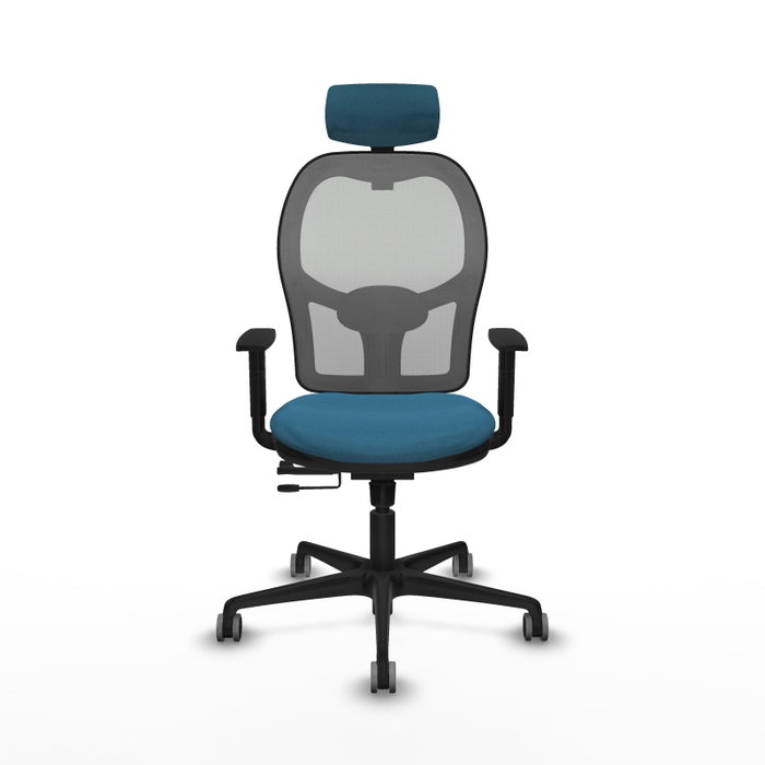 PIQUERAS Y CRESPO Silla de oficina Jorquera con mecanismo Sincro/Traslack Verde petróleo y Gris PIQUERAS Y CRESPO Silla de oficina Jorquera con mecanismo Sincro/Traslack Verde petróleo y Gris