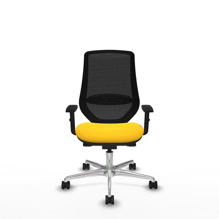 PIQUERAS Y CRESPO Silla de oficina Mardos con mecanismo Sincro/Traslack Amarillo y Negro
