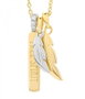 Secrecy Collar Free Spirit de Plata de Ley con Baño de Oro de 18k y Diamante