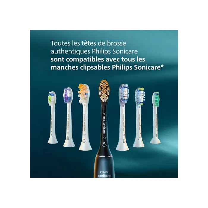 Philips HX9054/88 Pack de 4 cabezales de cepillo G3 Negro para cepillo dental eléctrico