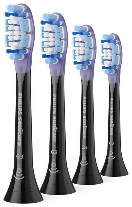 Philips Pack de 4 cabezales Sonicare G3 Premium Gum Care HX9054/88 Negro