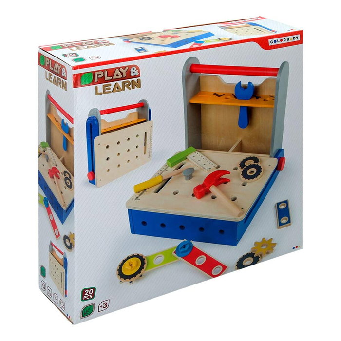 Color Baby Banco De Herramientas Madera Plegable 30X30X30Cm
