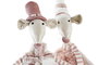 DKD Home Decor Figura Poliester Raton Surtido de 2 Unidades Rosa