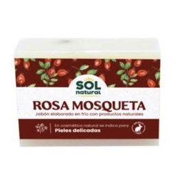 SOLNATURAL Jabon Rosa Mosqueta en Pastilla 100Gr Piel Delicada