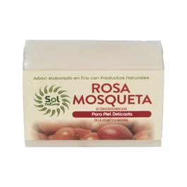 SOLNATURAL Jabon Rosa Mosqueta en Pastilla 100Gr Piel Delicada