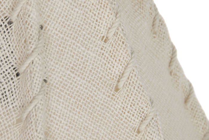 DKD Home Decor Lámpara Techo Oriental Crudo Yute Metal 36x56x36 cm