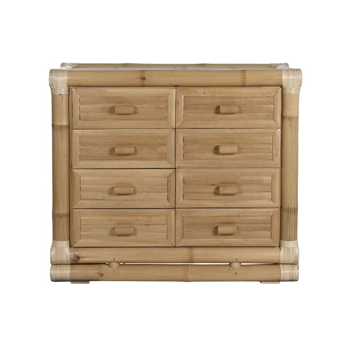 DKD Home Decor Cómoda de Bambú y Ratán Natural con 8 Cajones DKD Home Decor Cómoda de Bambú y Ratán Natural con 8 Cajones
