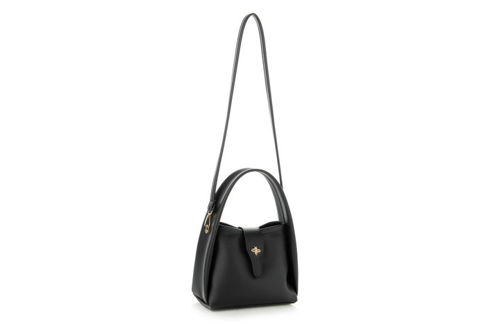 Lucky Bees Bolso Bandolera 1255 Negro Piel de Polivinilo