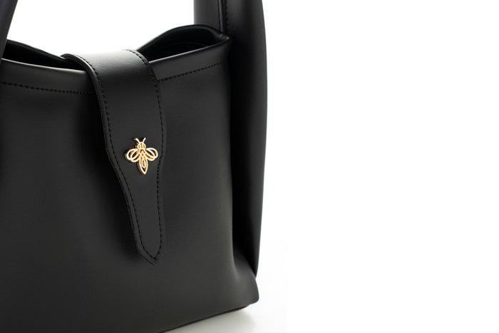 Lucky Bees Bolso Bandolera 1255 Negro Piel de Polivinilo