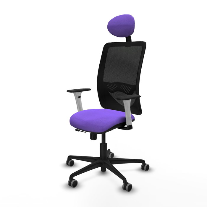 PIQUERAS Y CRESPO Silla de oficina Zulema con mecanismo Sincro/Traslack, Lila y Negro PIQUERAS Y CRESPO Silla de oficina Zulema con mecanismo Sincro/Traslack, Lila y Negro