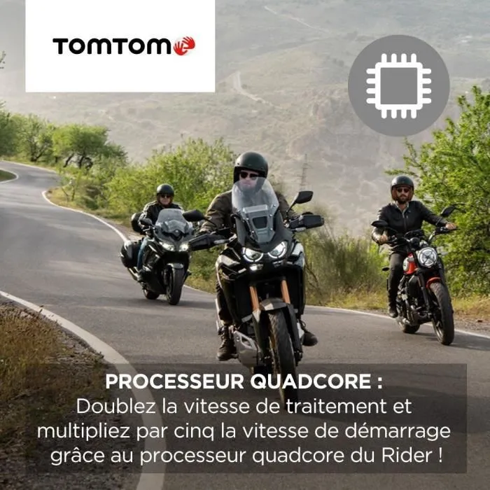Tom Tom RIDER 550 GPS para Motocicleta 4,3 Pulgadas, Mapa Mundial, TomTom Traffic, Alertas de Zonas de Peligro y Llamadas Manos Libres