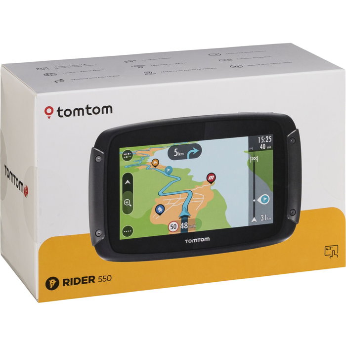 TomTom RIDER 550 GPS para motocicleta con mapa mundial