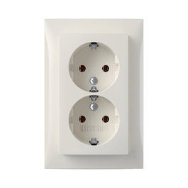 Berker 47748989 Doble toma de corriente Schuko S.1 blanco brillante