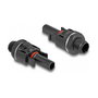 DeLOCK Conectores Solares DL4 para Crimpar, Macho y Hembra, Negro, 2 Unidades