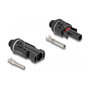 DeLOCK Conectores Solares DL4 para Crimpar, Macho y Hembra, Negro, 2 Unidades