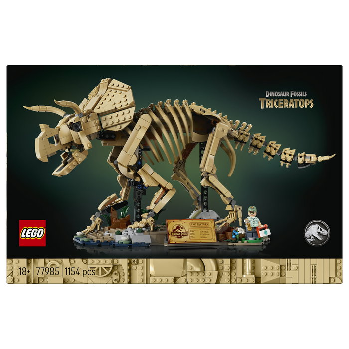 LEGO Jurassic World Fósiles de Dinosaurio: Triceratops 77985 Set de Construcción 1154 Piezas +18 Años