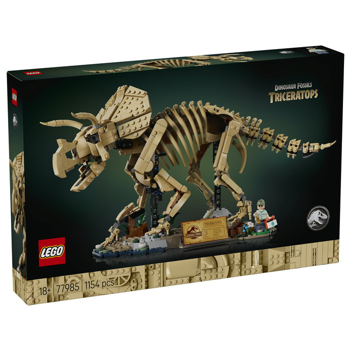 LEGO Jurassic World Fósiles de Dinosaurio: Triceratops 77985 Set de Construcción 1154 Piezas +18 Años