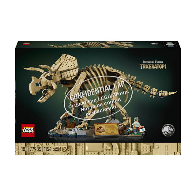 LEGO Jurassic World Fósiles de Dinosaurio: Triceratops 77985 Set de Construcción 1154 Piezas +18 Años