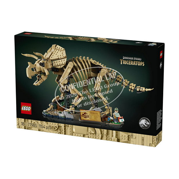 LEGO Jurassic World Fósiles de Dinosaurio: Triceratops 77985 Set de Construcción 1154 Piezas +18 Años