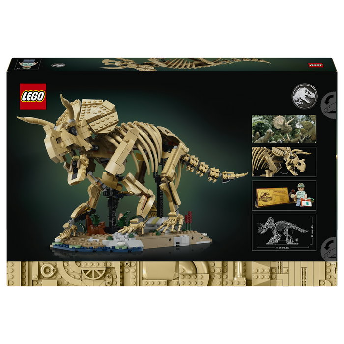 LEGO Jurassic World Fósiles de Dinosaurio: Triceratops 77985 Set de Construcción 1154 Piezas +18 Años