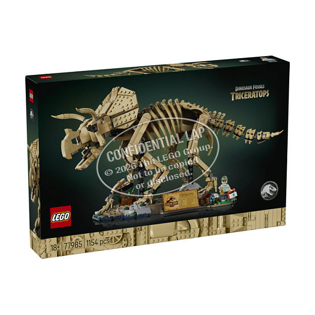 LEGO Jurassic World Fósiles de Dinosaurio: Triceratops 77985 Set de Construcción 1154 Piezas +18 Años