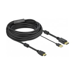 DeLOCK Cable Adaptador de Vídeo HDMI a DisplayPort 4K 10 m