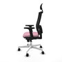PIQUERAS Y CRESPO Silla de oficina Horna Rosa con mecanismo Sincro