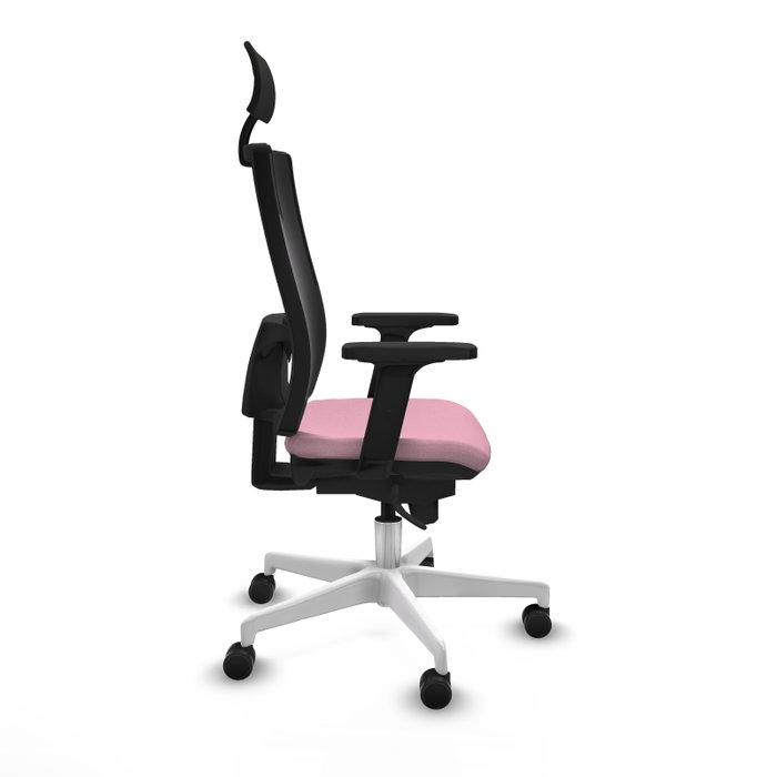 PIQUERAS Y CRESPO Silla de oficina Horna Rosa con mecanismo Sincro