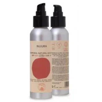 NUURA Crema Solar Fluida SPF50 125 ml - Protección Muy Alta, Pieles Sensibles, Biodegradable, Envase Aluminio - ECO