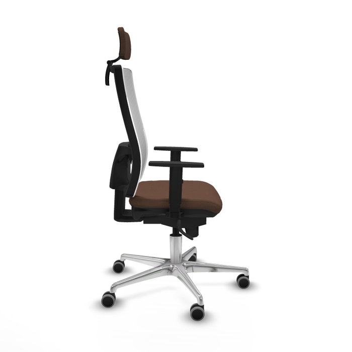 PIQUERAS Y CRESPO Silla de oficina Horna con mecanismo Sincro Marrón y Blanco PIQUERAS Y CRESPO Silla de oficina Horna con mecanismo Sincro Marrón y Blanco