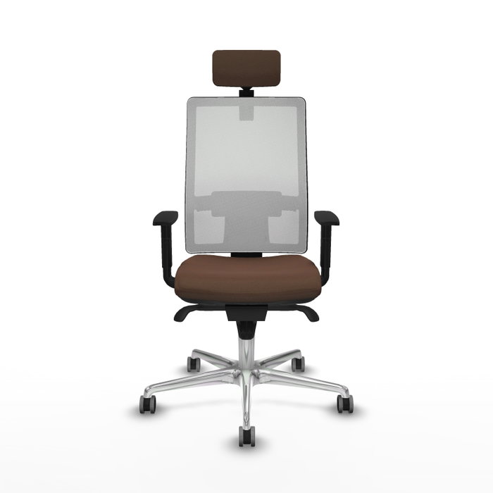 PIQUERAS Y CRESPO Silla de oficina Horna con mecanismo Sincro Marrón y Blanco PIQUERAS Y CRESPO Silla de oficina Horna con mecanismo Sincro Marrón y Blanco