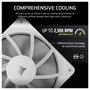 Corsair RS120 Pack de 3 Ventiladores 120 mm Blanco PWM