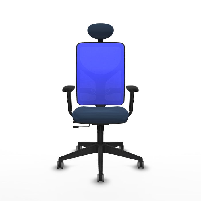 PIQUERAS Y CRESPO Silla de oficina Motilla Azul marino con mecanismo Sincro/Traslack