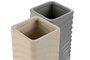 DKD Home Decor Portacepillos de Dolomita y Bambú, Pack de 2