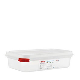 Araven Cubeta con Tapa GN 1/4-065, Polipropileno, 265x162x65 mm, Capacidad 1.8 L, Almacenaje y Transporte