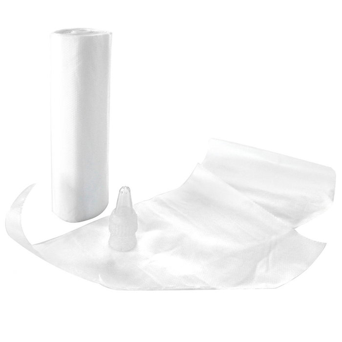 Lily Cook Rollo 25 Manga Pastelera Desechable con Boquilla para Decorar Pasteles Galletas y Magdalenas 16x30 cm