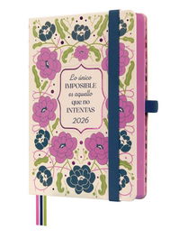 Agenda Anual (2026) Finocam Minimal Design Cosida Tapa Extra Con Goma M4 118X168 D/P Imposible