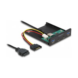 DeLOCK Panel frontal 3.5″ con 2 x USB Type-C y 2 x USB Tipo-A 5 Gbps
