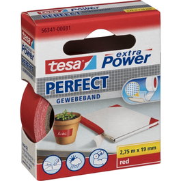 Tesa Gewebebänder extra Power Perfect 19 mm x 2.75 m rojo
