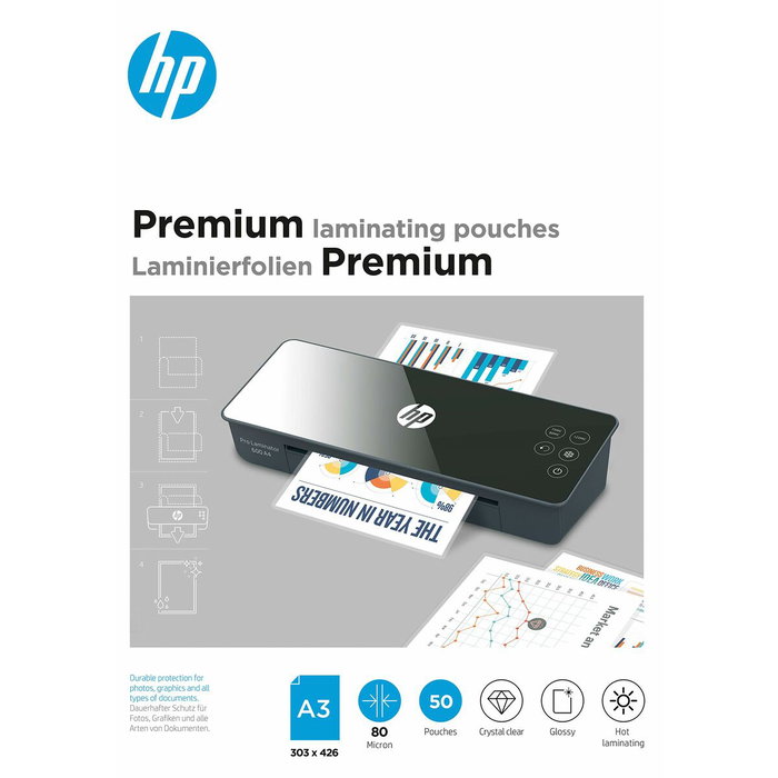 HP Film Premium para Laminación A3 - 50 Unidades