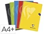 Cuaderno Espiral Clairefontaine Tapa Polipropileno Folio 80 Hojas 90 gr Cuadro 4 mm Colores 5 unidades