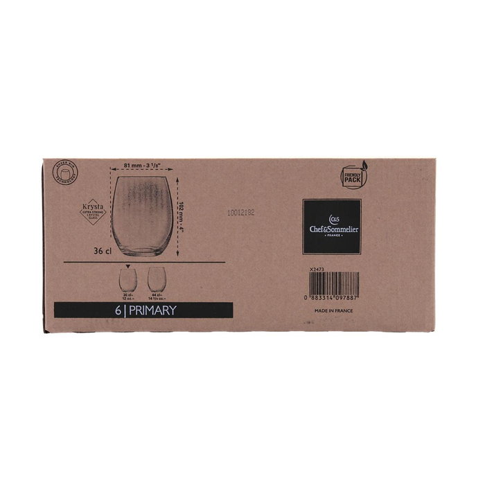 Chef & Sommelier Caja 6 Vasos Altos Krysta Primary 36 cL